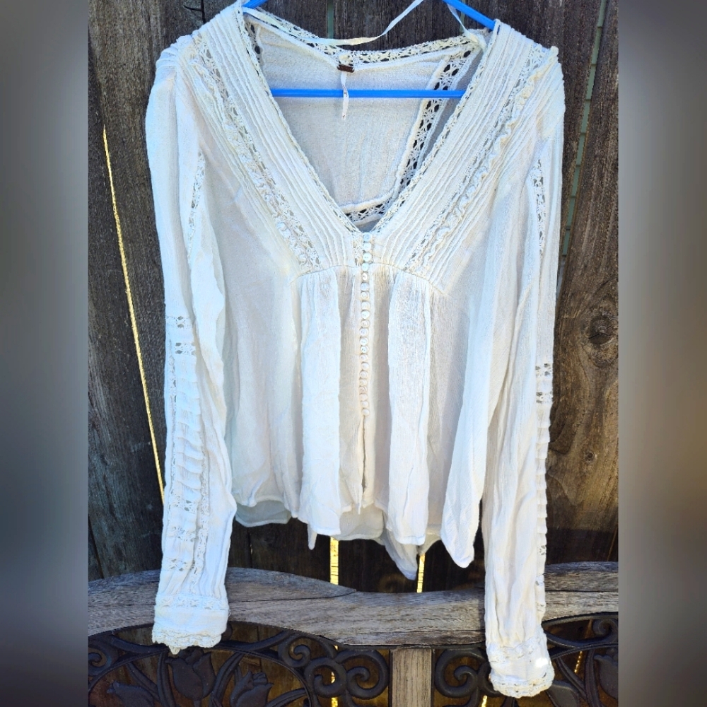 Free people women's large crotchet top